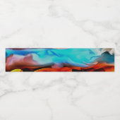 Hete en koude elementen Acrylzuur Abstract Waterfles Etiket (Enkel label)