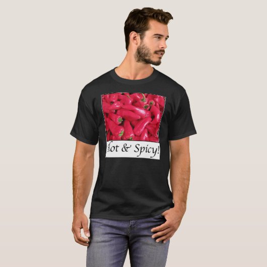 Hete en Spicy Red Peppers T-shirt (Voorkant volledig)