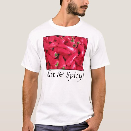 Hete en Spicy Red Peppers T-shirt (Voorkant)