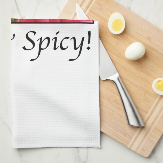 Hete en Spicy Red Peppers Theedoek (Quarter Fold)