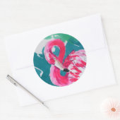Hete Flamingo Roze Sticker (Envelop)