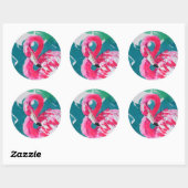 Hete Flamingo Roze Sticker (Vel)