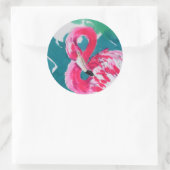 Hete Flamingo Roze Sticker (Tas)