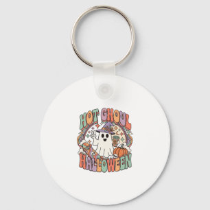 Hete Ghoul Halloween Geest Heksenhoed Skateboard Sleutelhanger