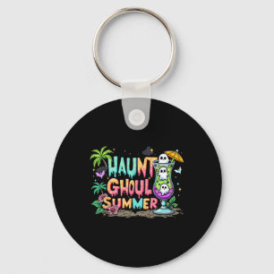 Hete Ghoul Zomer Grappige Summerween Sfeer Skelet Sleutelhanger