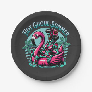 Hete ghoul zomer papieren bordje