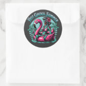 Hete ghoul zomer ronde sticker (Tas)