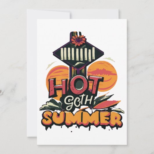 Hete Goth Zomer Chic Kaart (Voorkant)
