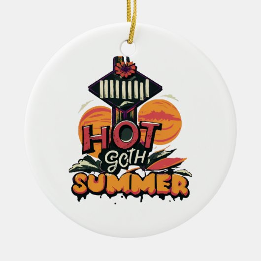 Hete Goth Zomer Chic  Keramisch Ornament (Voorkant)