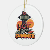 Hete Goth Zomer Chic  Keramisch Ornament (Links)