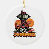 Hete Goth Zomer Chic  Keramisch Ornament (Achterkant)