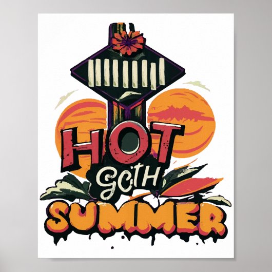 Hete Goth Zomer Chic Poster (Voorkant)