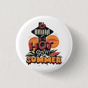 Hete Goth Zomer Chic Ronde Button 3,2 Cm