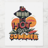 Hete Goth Zomer Chic Wijn Etiket (Enkel label)
