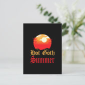 hete goth zomer  feestdagenkaart (Staand voorkant)