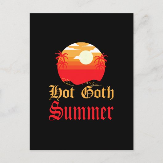 hete goth zomer  feestdagenkaart (Voorkant)