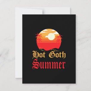 hete goth zomer feestdagenkaart