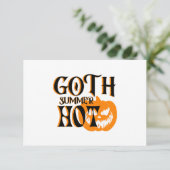 Hete Goth Zomer-Horror Lachende Pompoen (Staand voorkant)