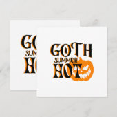 Hete Goth Zomer-Horror Lachende Pompoen Bedankkaart (Voorkant / Achterkant)