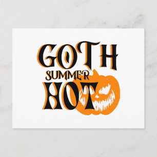 Hete Goth Zomer-Horror Lachende Pompoen Briefkaart