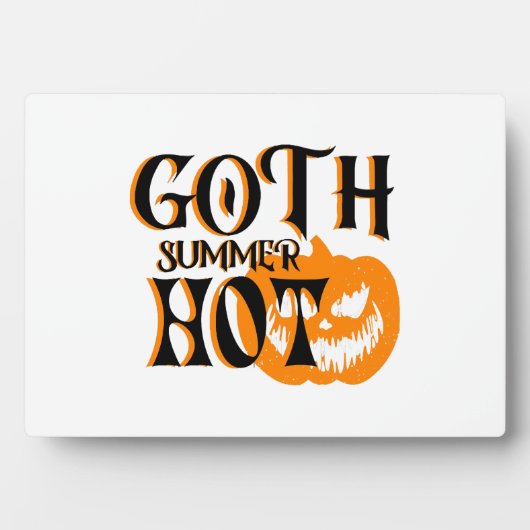 Hete Goth Zomer-Horror Lachende Pompoen Fotoplaat (voorkant)