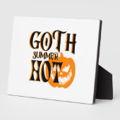 Hete Goth Zomer-Horror Lachende Pompoen Fotoplaat (Zijkant)