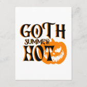 Hete Goth Zomer-Horror Lachende Pompoen Informatiekaartje (Achterkant)