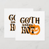 Hete Goth Zomer-Horror Lachende Pompoen Kaart (Voorkant / Achterkant)