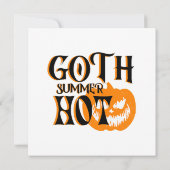 Hete Goth Zomer-Horror Lachende Pompoen Kaart (Achterkant)