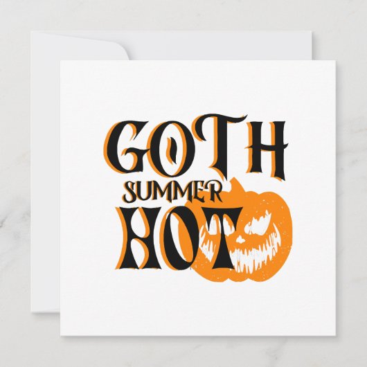 Hete Goth Zomer-Horror Lachende Pompoen Kaart (Voorkant)
