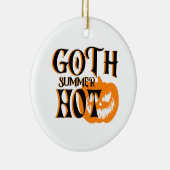Hete Goth Zomer-Horror Lachende Pompoen Keramisch Ornament (Rechts)