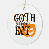 Hete Goth Zomer-Horror Lachende Pompoen Keramisch Ornament (Links)