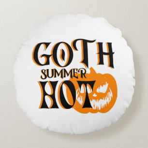 Hete Goth Zomer-Horror Lachende Pompoen Rond Kussen