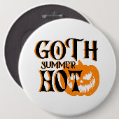 Hete Goth Zomer-Horror Lachende Pompoen Ronde Button 6,0 Cm (Voorkant /achterkant)