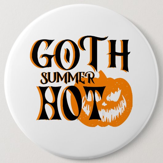 Hete Goth Zomer-Horror Lachende Pompoen Ronde Button 6,0 Cm (Voorkant)