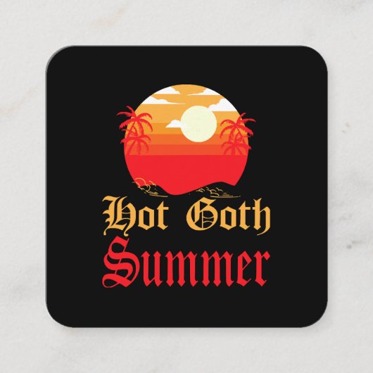 hete goth zomer vierkante visitekaartje (Voorkant)