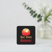 hete goth zomer vierkante visitekaartje (Staand voorkant)