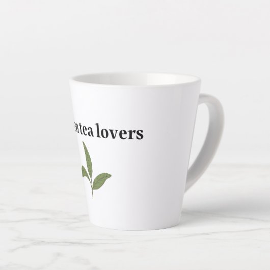 Hete groene thee liefhebbers latte mok (Rechterhoek)