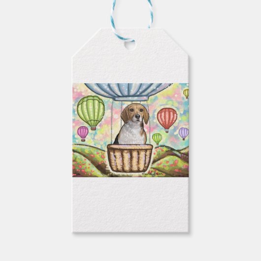 -Hete haarballon Cadeaulabel (Voorkant)