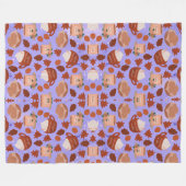 Hete herfst drink fleece deken (Voorkant (Horizontaal))