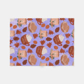 Hete herfst drink fleece deken (Voorkant (Horizontaal))
