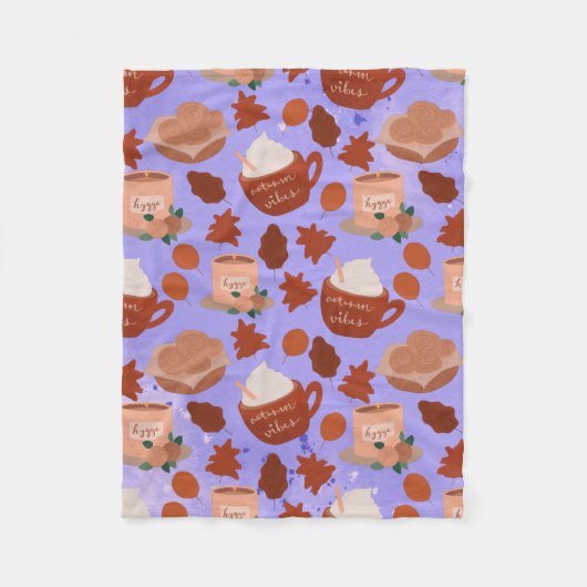 Hete herfst drink fleece deken (Voorkant)
