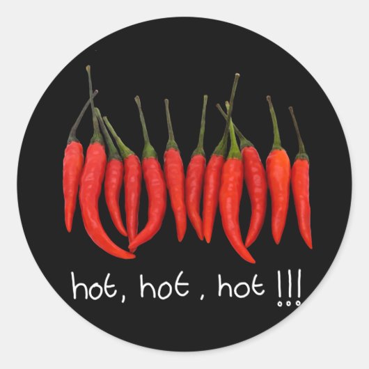hete, hete, hete, hete chili sticker (Voorkant)