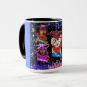 Hete Hond Afgestudeerd Koffiekopje Mok (Voorkant links)