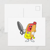 Hete hond als kapper met schaar briefkaart (Voorkant / Achterkant)