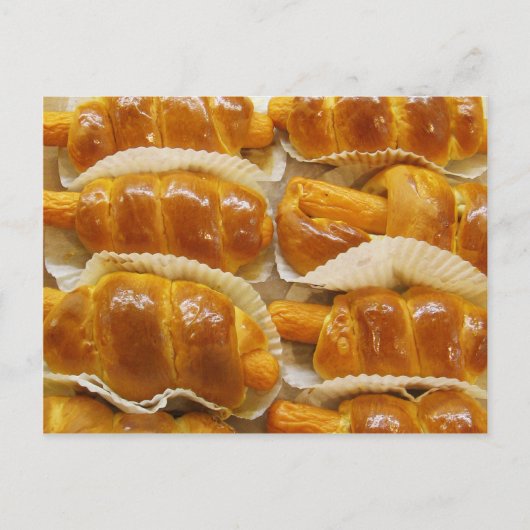 Hete hond Cake ... Aziatische dessert Food Briefkaart (Voorkant)