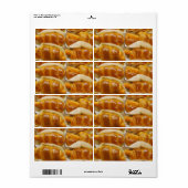 Hete hond Cake ... Aziatische dessert Food Etiket (Full Sheet)