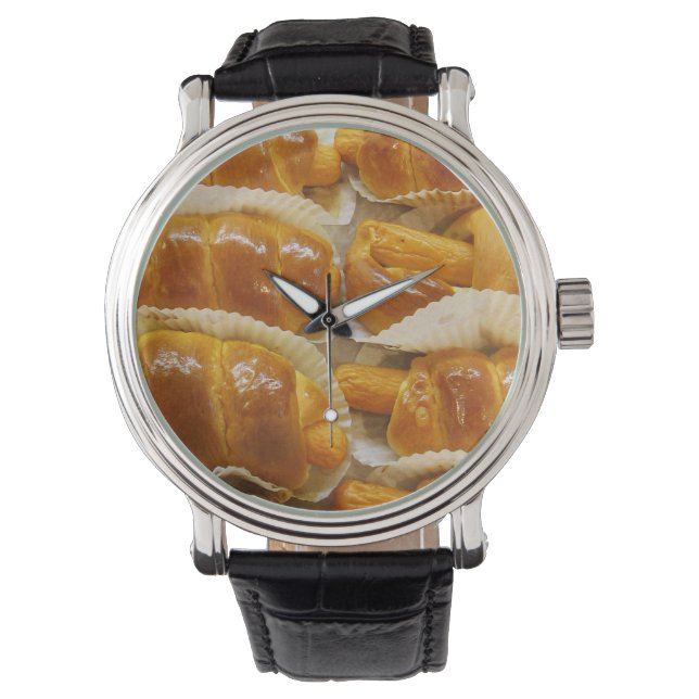 Hete hond Cake ... Aziatische dessert Food Horloge (Voorkant)