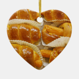 Hete hond Cake ... Aziatische dessert Food Keramisch Ornament