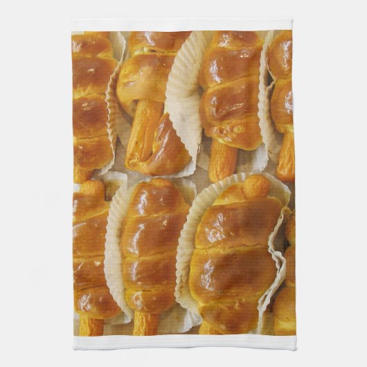 Hete hond Cake ... Aziatische dessert Food Theedoek (Verticaal)